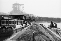 Těžba písku v Čeperce v roce 1968