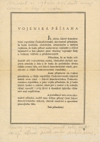 Přísaha vojáka z 50. let